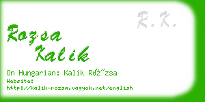 rozsa kalik business card